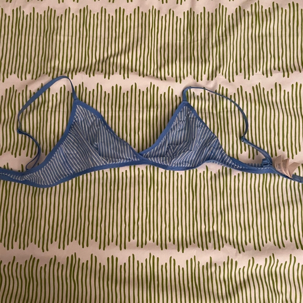 jcrew sheer striped bralette